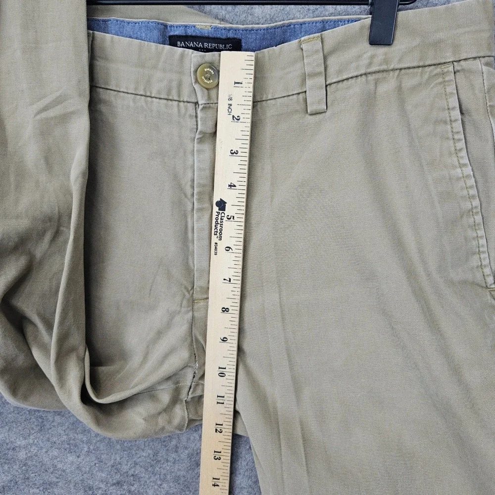 Banana Republic Emerson Chino Pants Men's 33x32 Tan Straight Leg Cotton Office